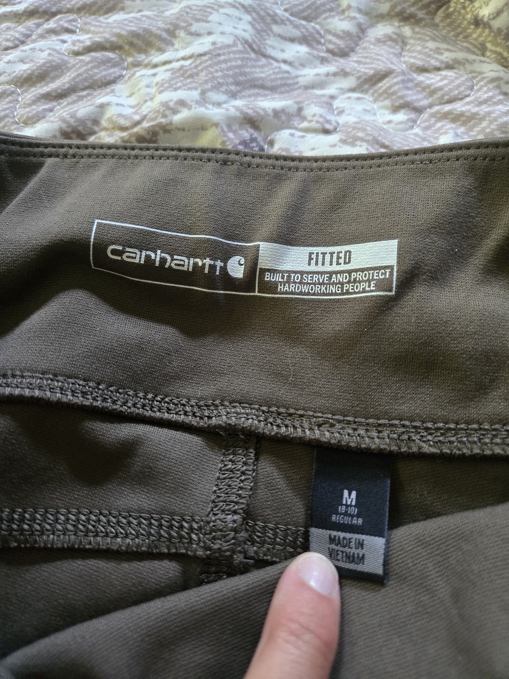 Carhartt Women's Olive Jogger Track Pants with Zip Pocket - Picture 3 of 3